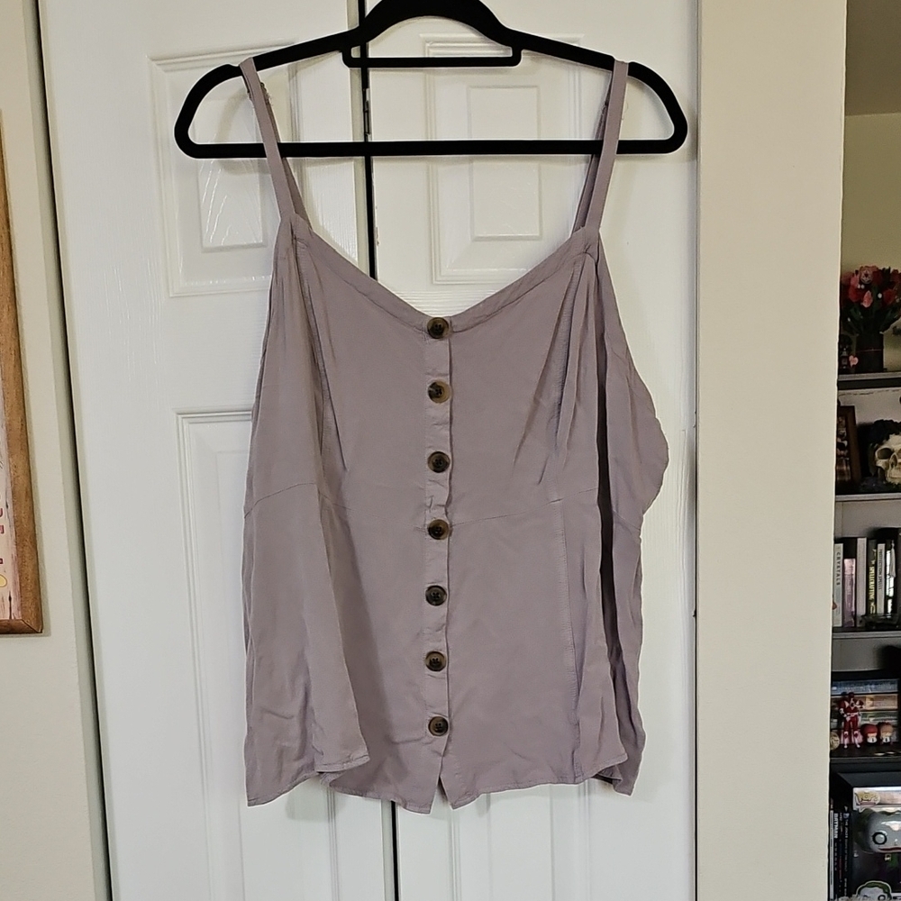 Tan Button-Down Women's Top